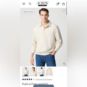 J. Crew Factory Men's polo rugby sweatshirt NWOT